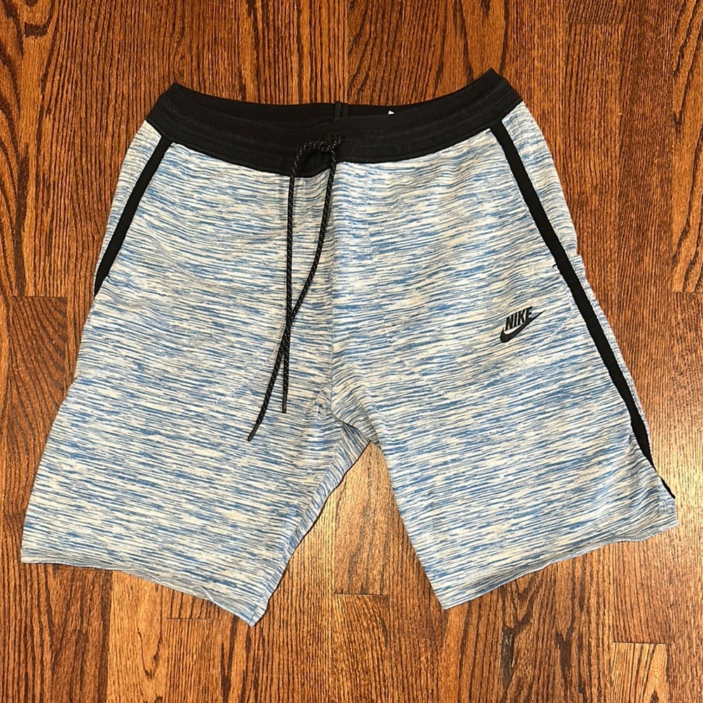Nike Blue and Black Athletic Shorts with Modern Design